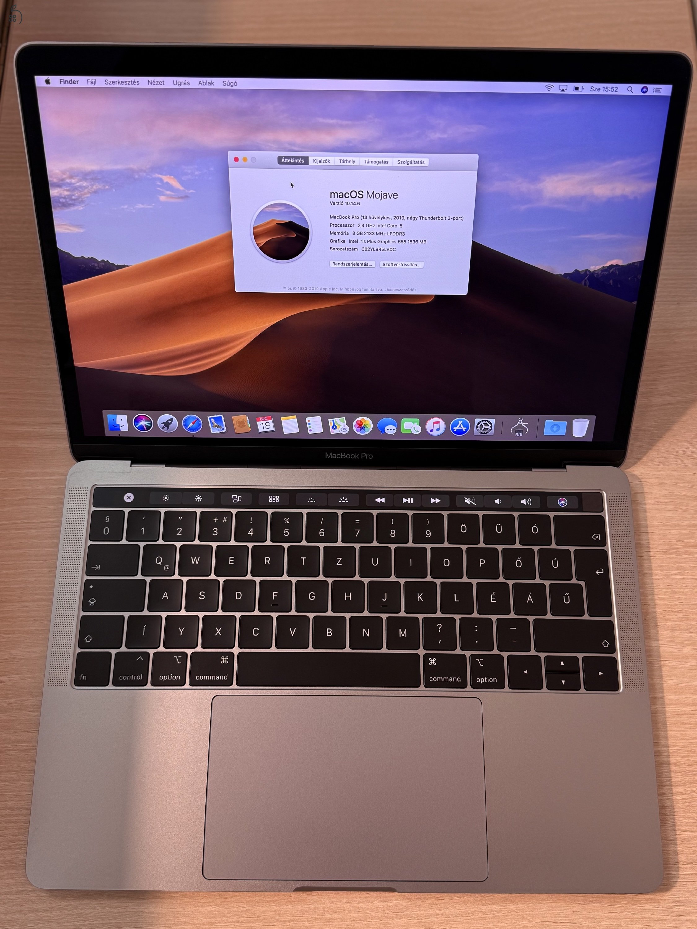 MacBook Pro 13” Space Gray 2019 touchbar