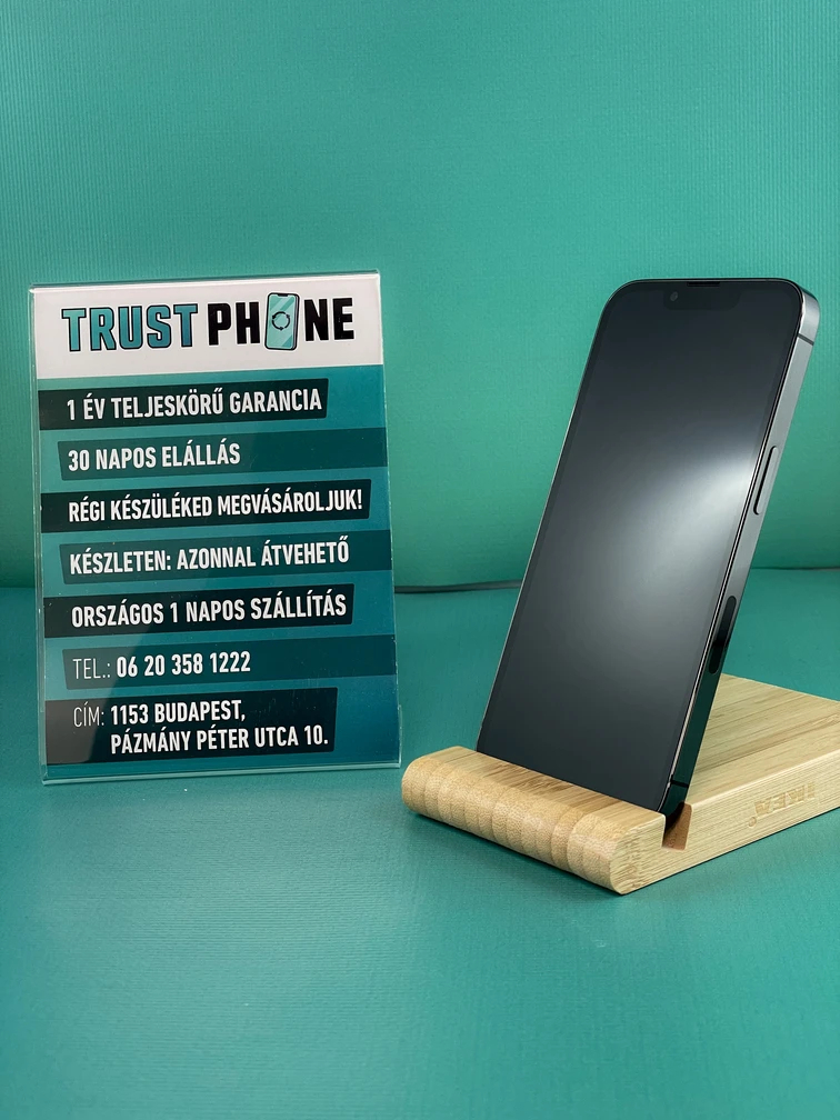 !! 1 ÉV GARANCIA !! iPhone 13 Pro Graphite 128 GB – TRT425VA – 100% AKKU