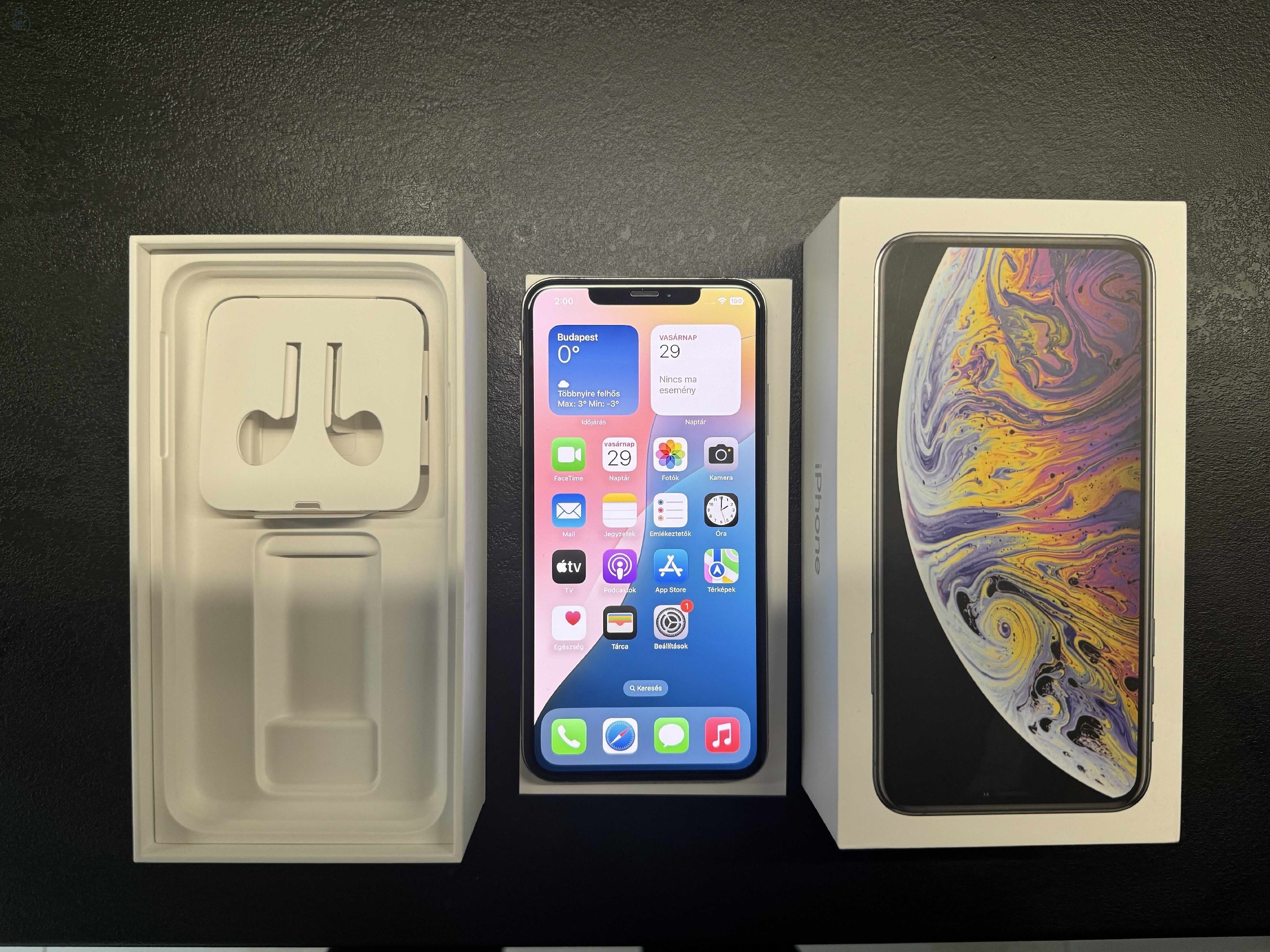 Silver Iphone Xs Max 64 GB - eladó