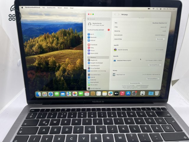 APPLE MACBOOK AIR M1 /2020/ 8GB/256GB, HUN BILL, ÜZLETBŐL, GARANCIÁVAL 