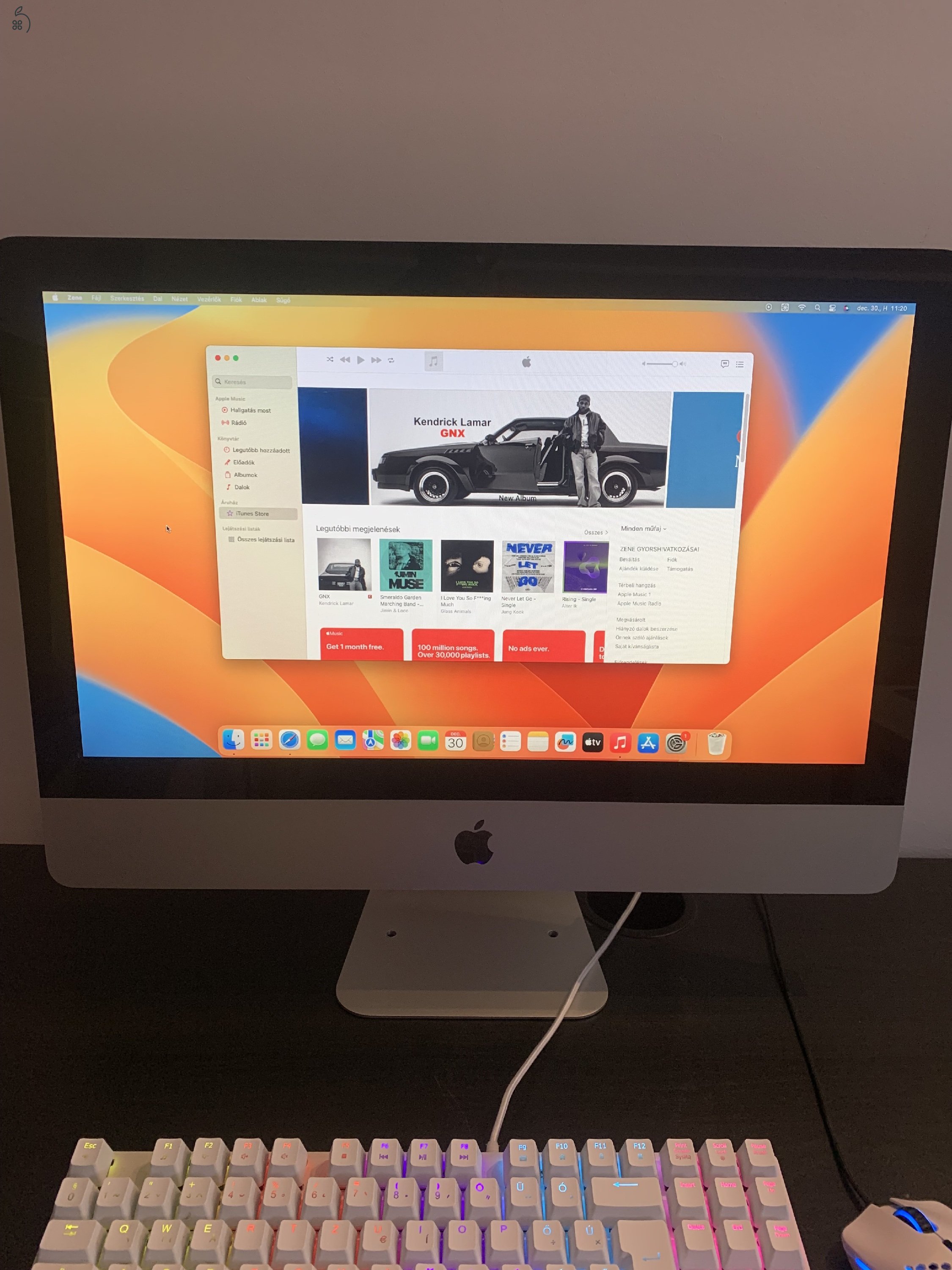 Imac 21,5coll Ventura  8Gb SSD 480Gb