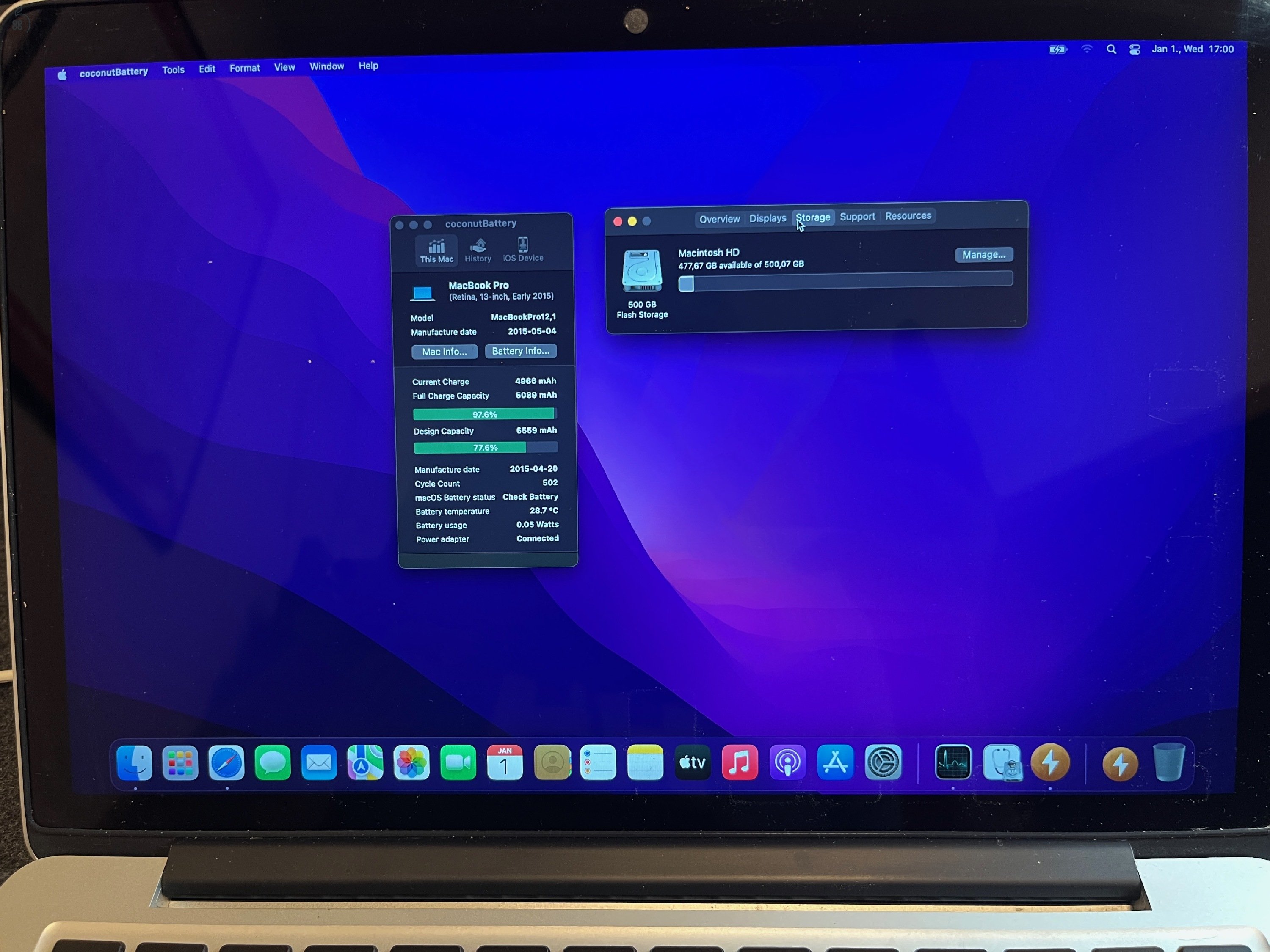 Macbook Pro Early 2015 CTO, i7 3,1 GHz, 16 GB RAM, 512 SSD