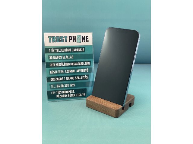 !! 1 ÉV GARANCIA !! iPhone 13 Pro Max Sierre Blue 128 GB – TRT718 – 100% AKKU