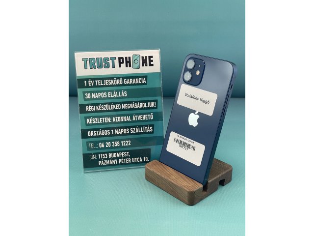 !! 1 ÉV GARANCIA !! iPhone 12 Blue 128 GB – TRT727 – 100% AKKU