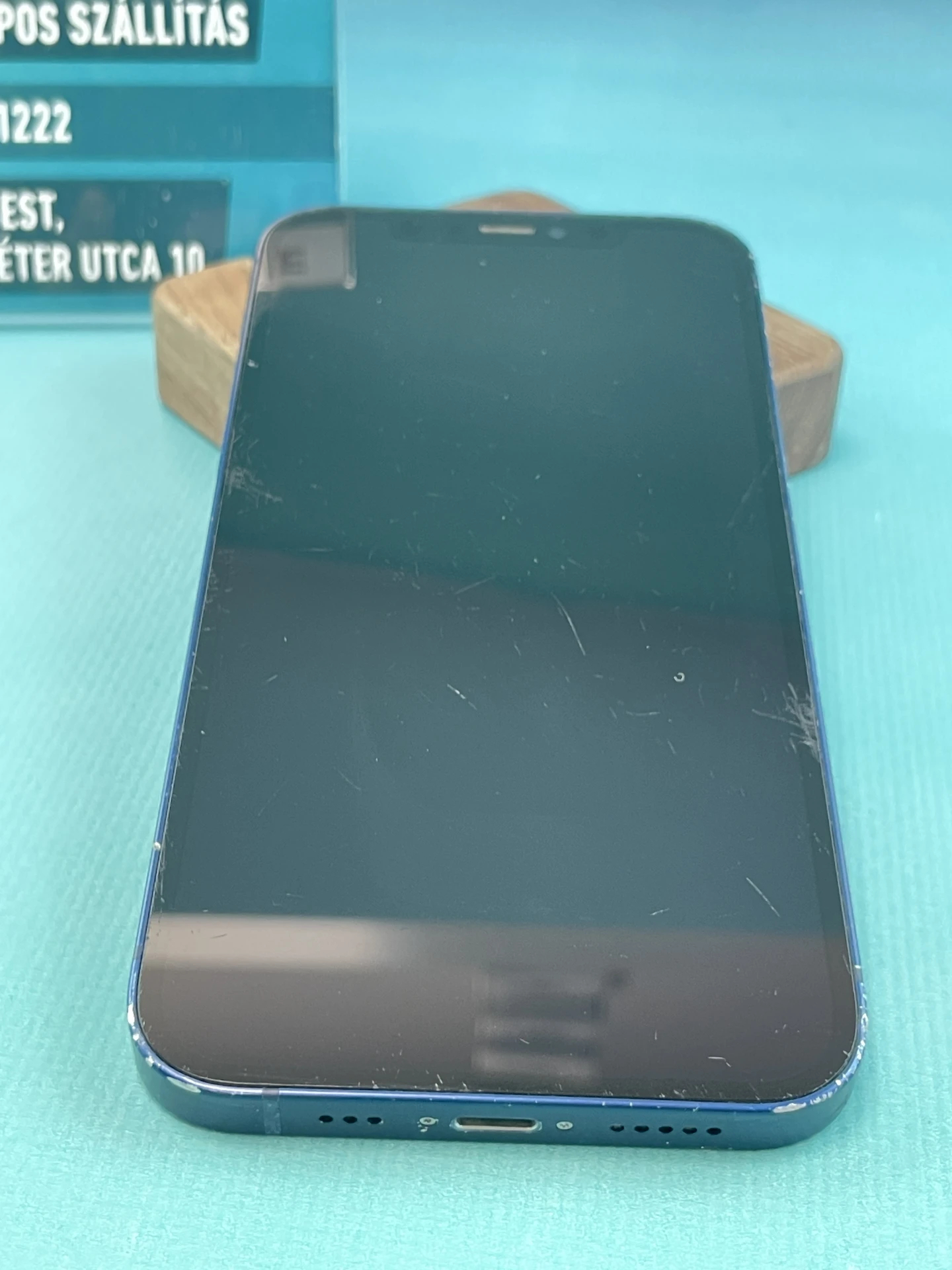 !! 1 ÉV GARANCIA !! iPhone 12 Blue 128 GB – TRT727 – 100% AKKU