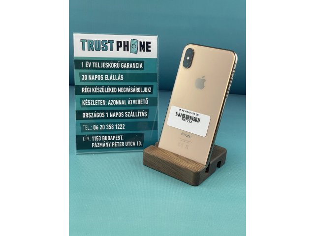 !! 1 ÉV GARANCIA !! iPhone XS Gold 256 GB – TRT732 – 100% AKKU