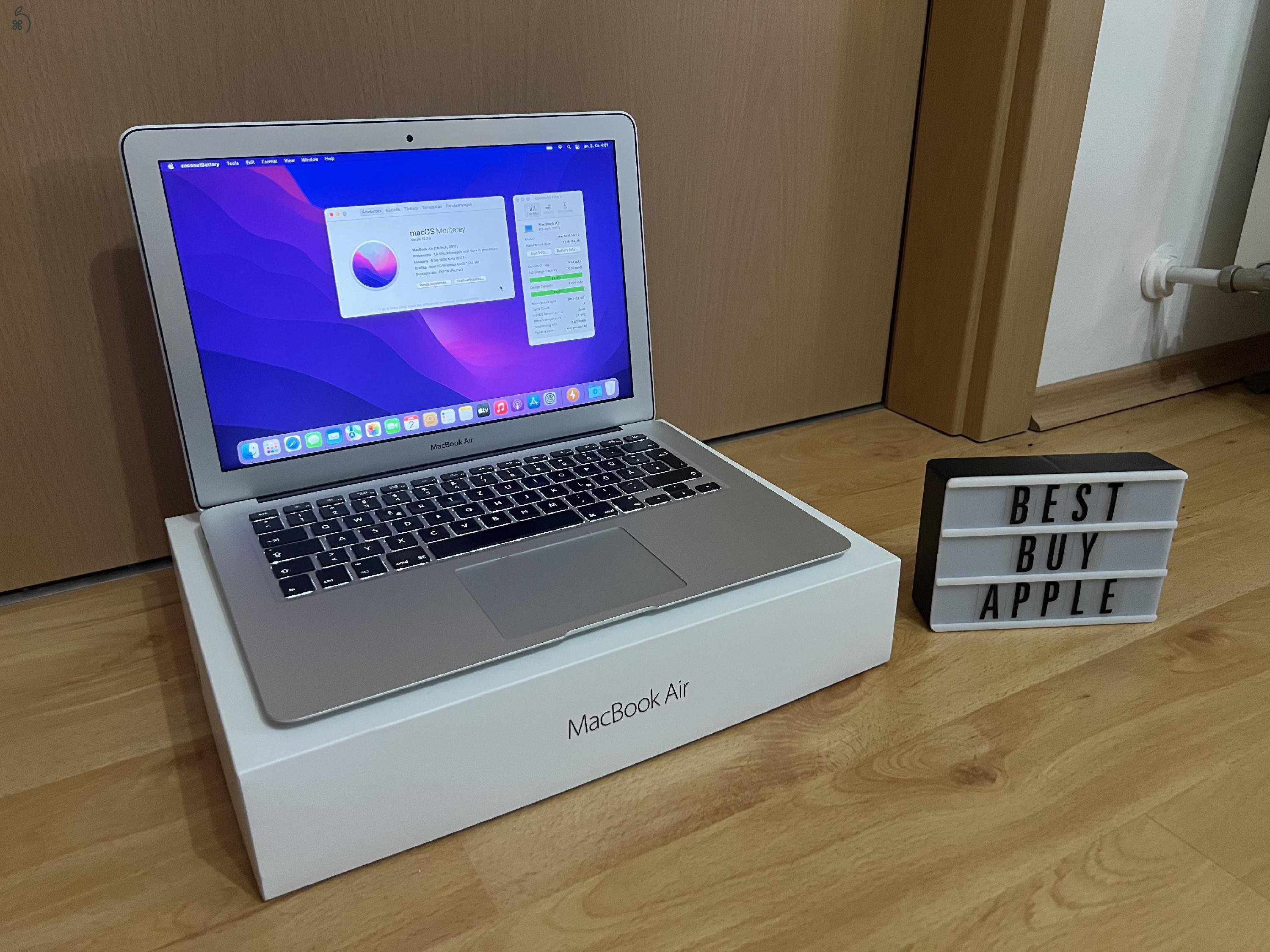 2017 MacBook Air 13 / i5 / 8GB / 128GB SSD / Új 100%-os Aksival