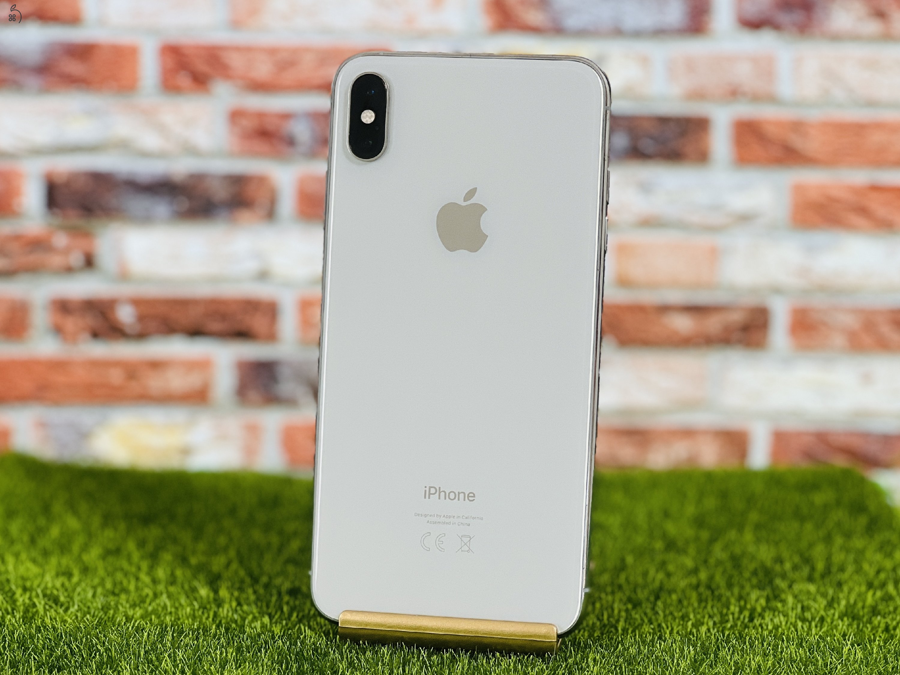 Apple iPhone XS Max 64 GB Silver 100% akku szép állapotú - 24 HÓ GARANCIA - 369