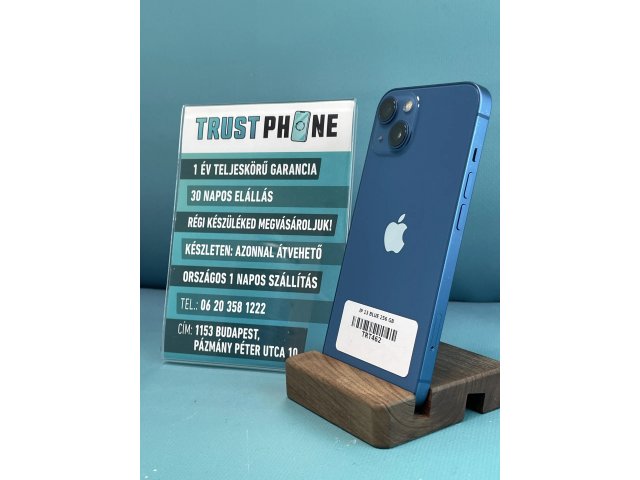 !! 1 ÉV GARANCIA !! iPhone 13 Blue 256 GB – TRT462 – 100% AKKU