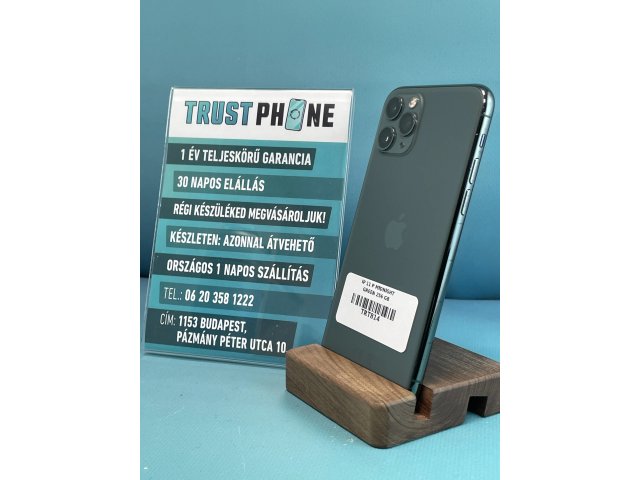 !! 1 ÉV GARANCIA !! iPhone 11 Pro Midnight Green 256 GB – TRT814 – 100% AKKU