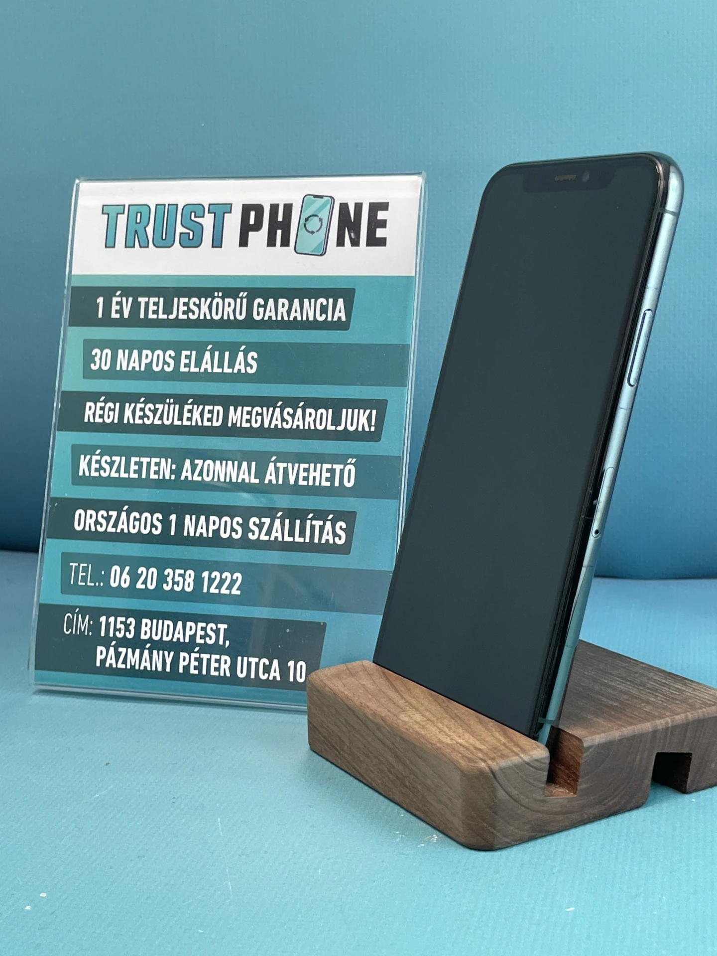 !! 1 ÉV GARANCIA !! iPhone 11 Pro Midnight Green 256 GB – TRT814 – 100% AKKU