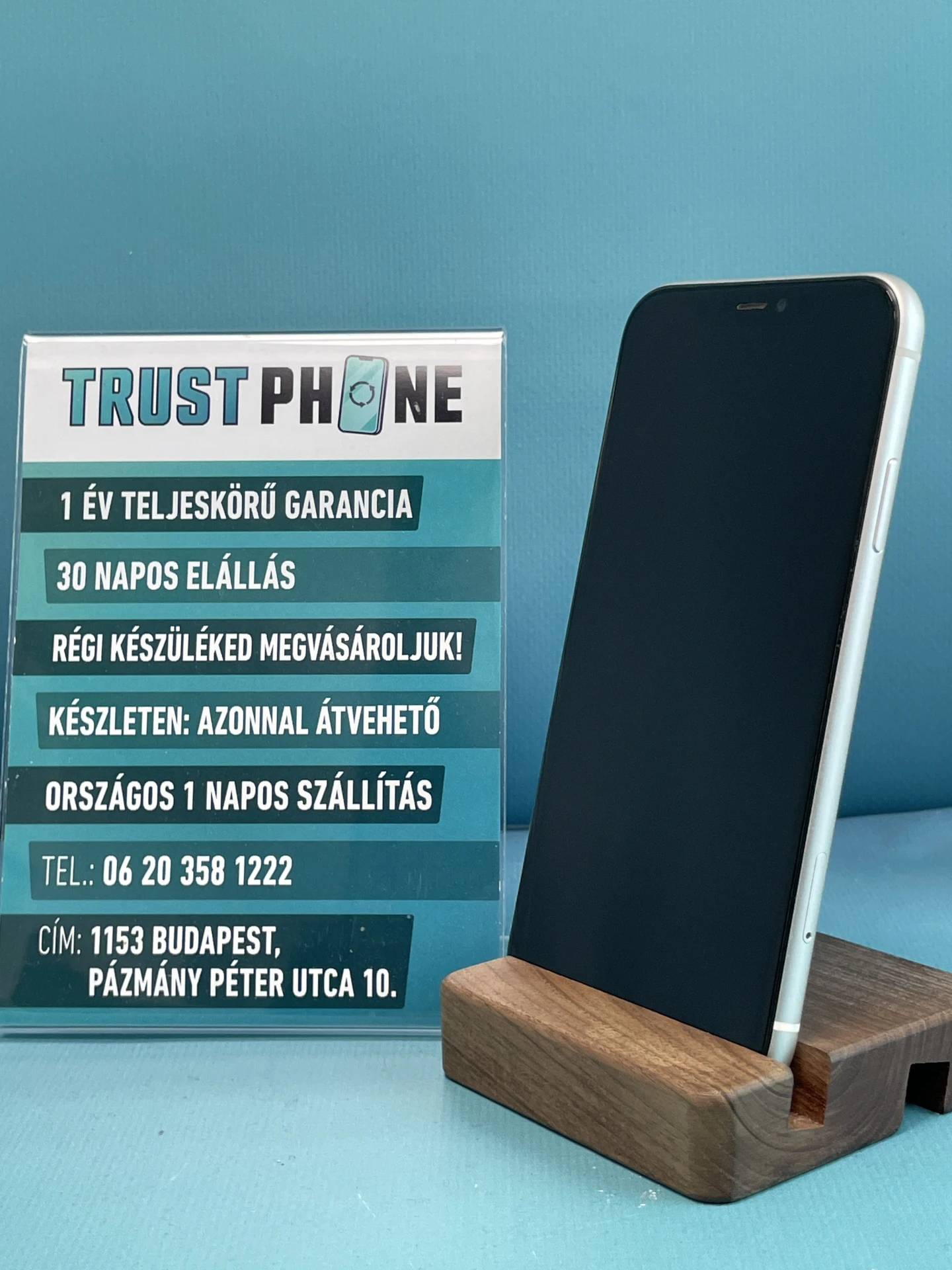 !! 1 ÉV GARANCIA !! iPhone 11 White 64 GB – TRT820 – 95% AKKU