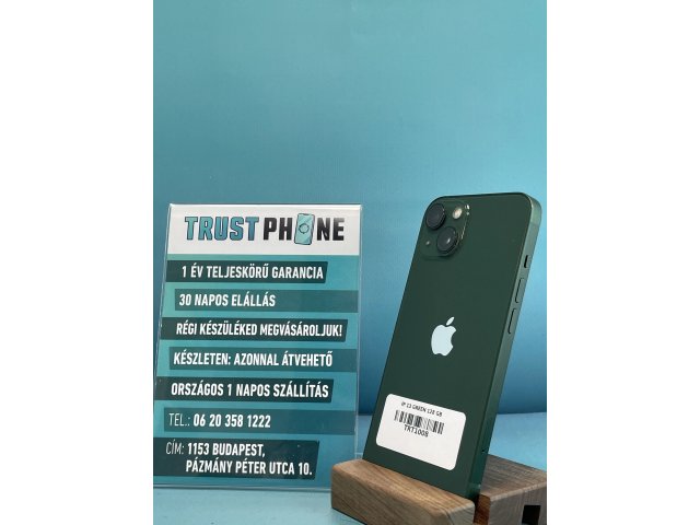 !! 1 ÉV GARANCIA !! iPhone 13 Green 128 GB – TRT1008 – 88% AKKU