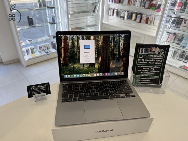 MacBook Air M1/8GB/256 ssd/Újszerű/1-3 hónap gar./Akku 89%/p3955