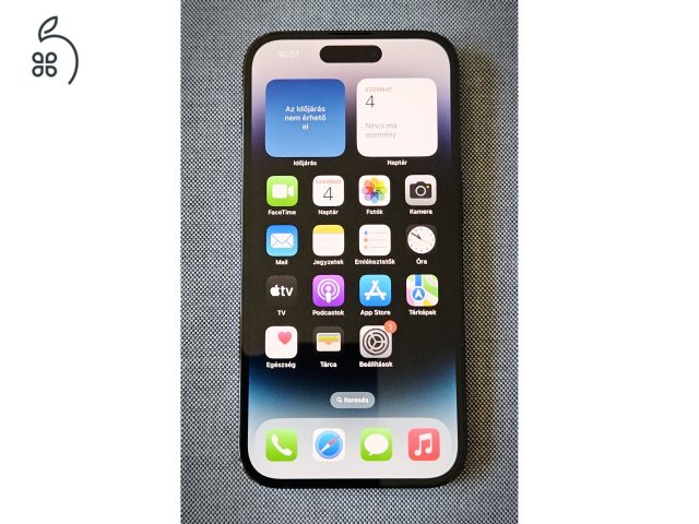 Új, iPhone 14 pro 128GB fekete, független telefon, + 1év Apple gyári garancia