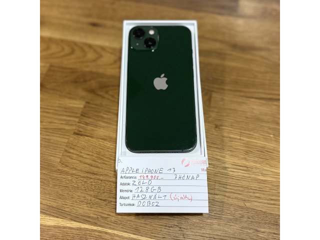 6. Apple iPhone 13 - 128 GB - Zöld-Új Akku