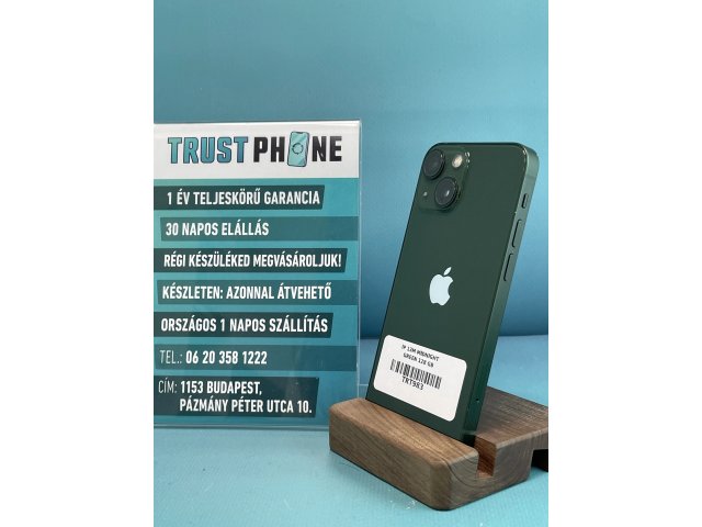 !! 1 ÉV GARANCIA !! iPhone 13 Mini Midnight Green 128 GB – TRT983 – 86% AKKU