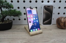 Apple iPhone 15 Pro Max - Natural Titanium - Használt, karcmentes