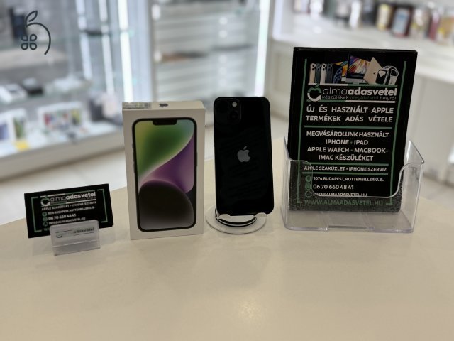 iPhone 14 256GB Független Újszerű/1-3 hónap gar./Akku 86%/p3959