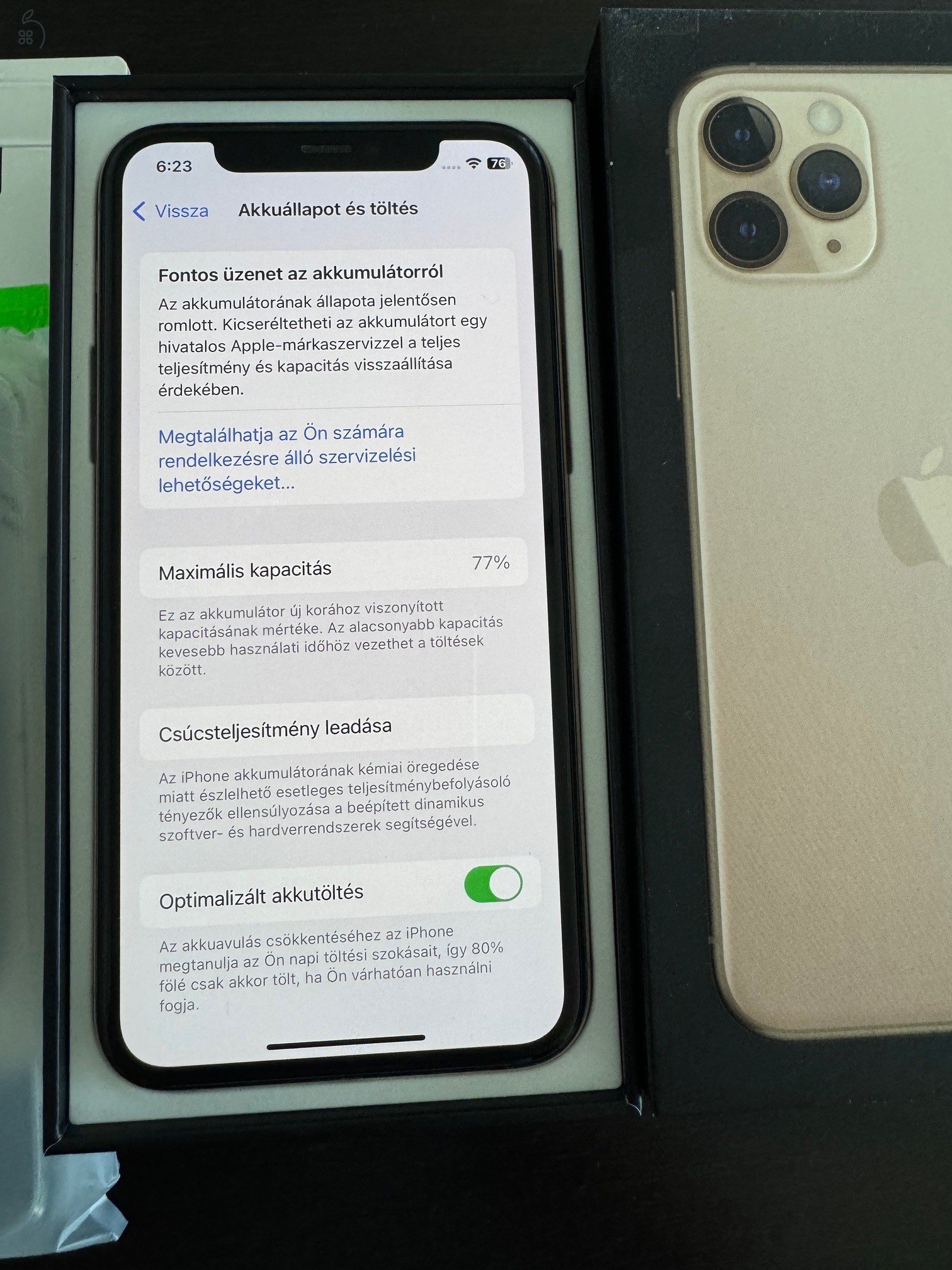 Apple iPhone 11 pro 64GB arany szín