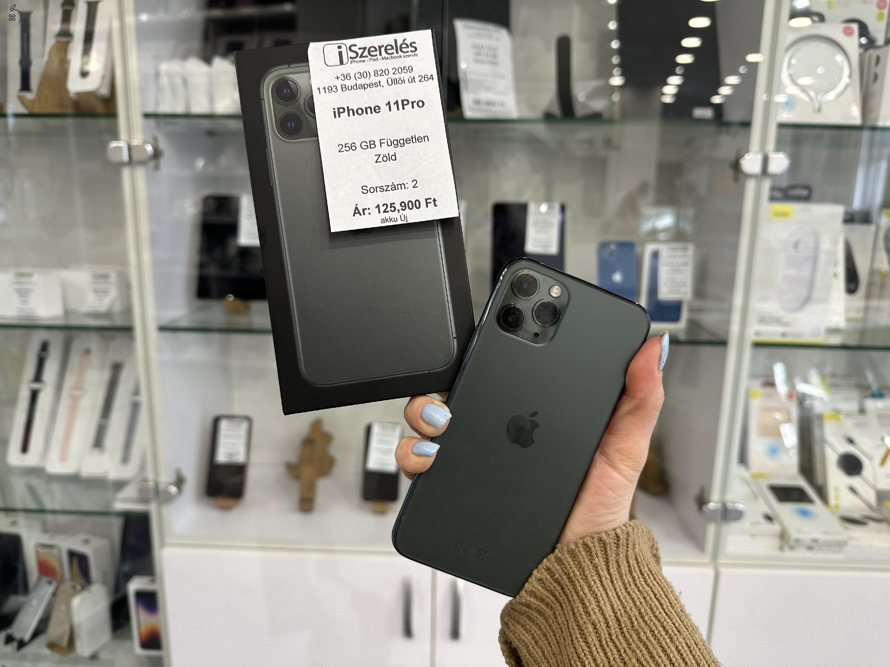 iPhone 11 Pro 256 GB független zöld ÚJ AKKUVAL (2) iSzerelés.hu