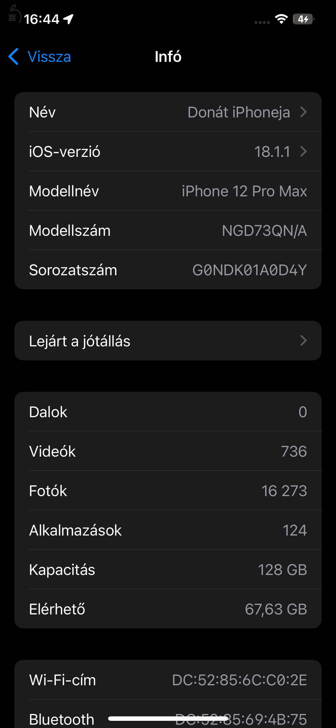 iPhone 12 Pro Max Graphite/ Független/ Kifogástalan állapot