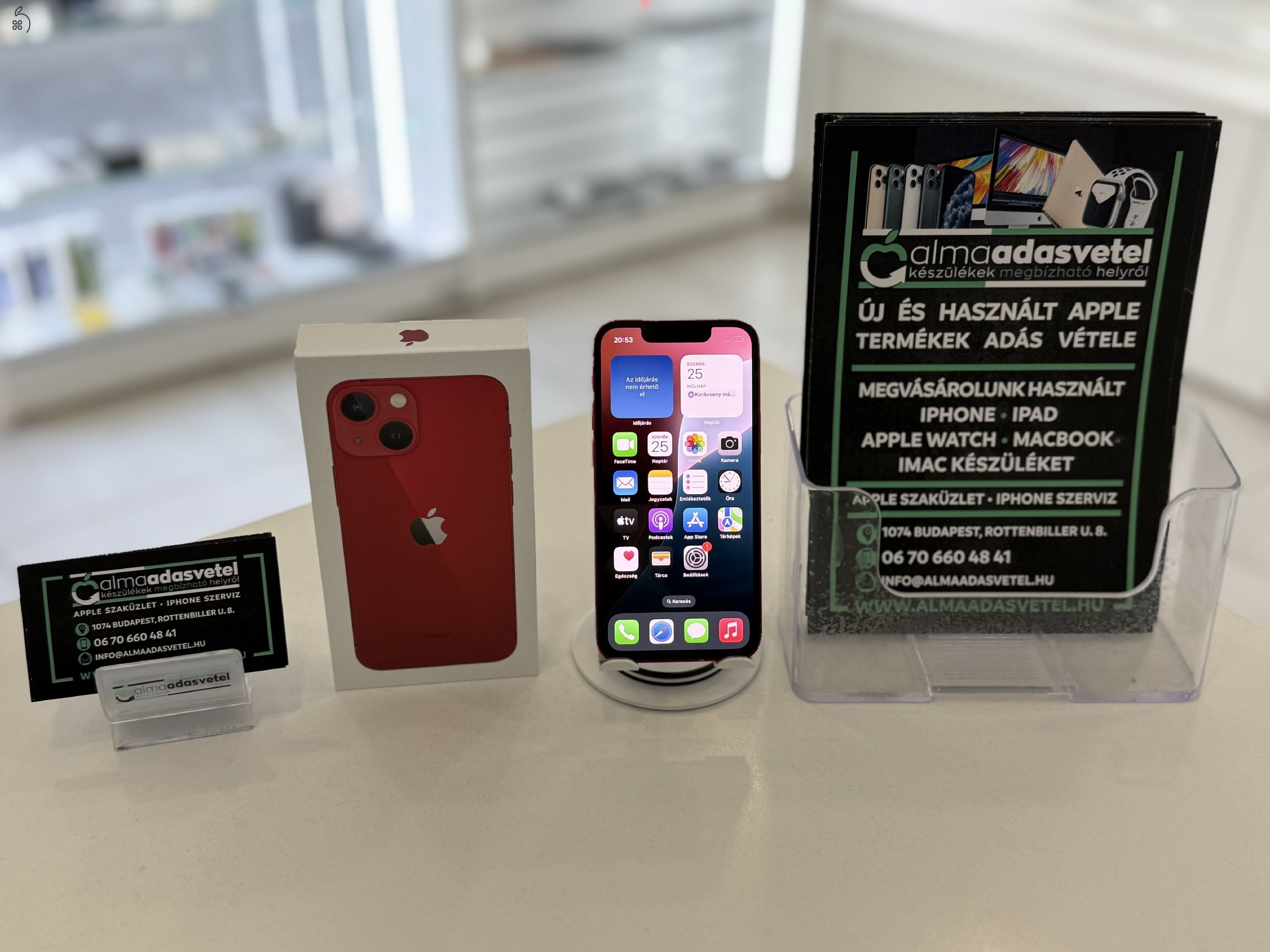 iPhone 13 Mini 128GB Független Használt/1-3 hónap gar./Akku 86%/p3962