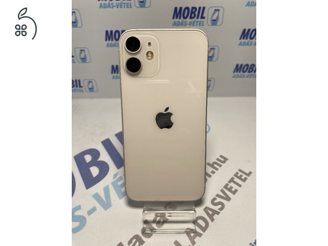 Apple iPhone 12 Mini 64 GB White - akku 100% - 12 hó garancia