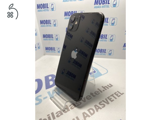 Apple iPhone 11 64 GB Black - akku 100% - 12 hó garancia