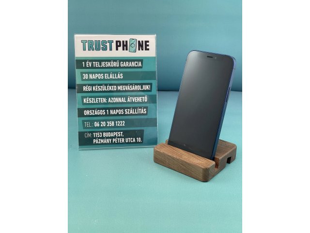 !! 1 ÉV GARANCIA !! iPhone 12 Mini Blue 64 GB – TRT851 – 100% AKKU