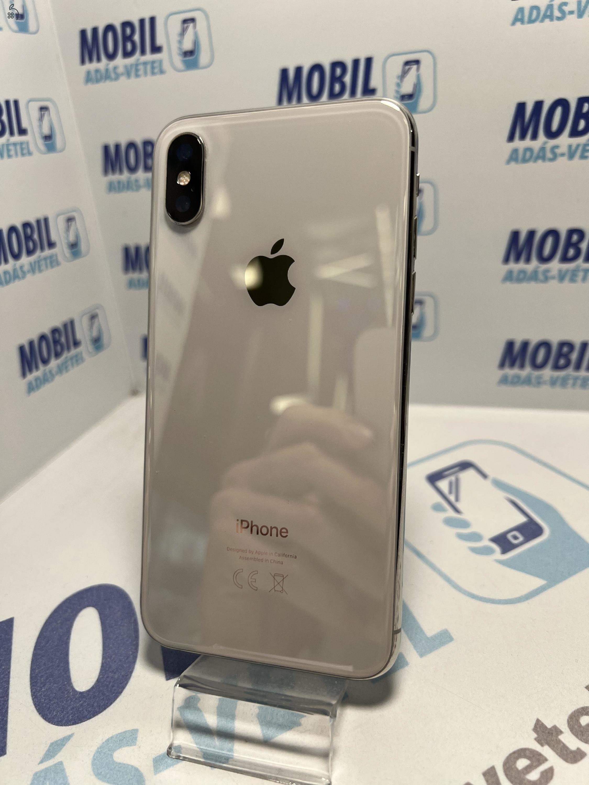 Apple iPhone X 256 GB Silver - Vodafone - akku 83% - 12 hó garancia