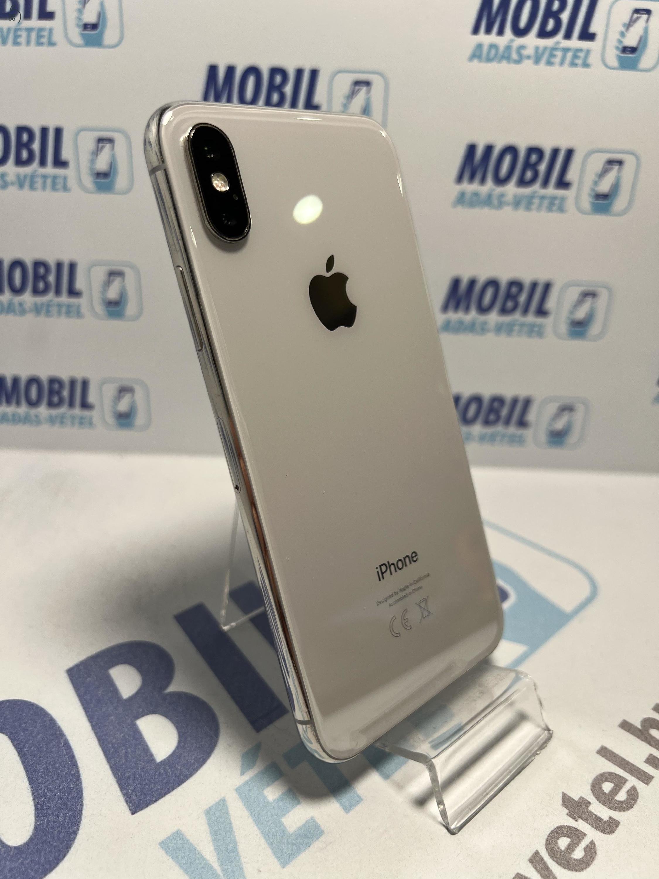 Apple iPhone X 256 GB Silver - Vodafone - akku 83% - 12 hó garancia