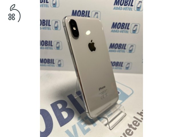 Apple iPhone X 256 GB Silver - Vodafone - akku 83% - 12 hó garancia