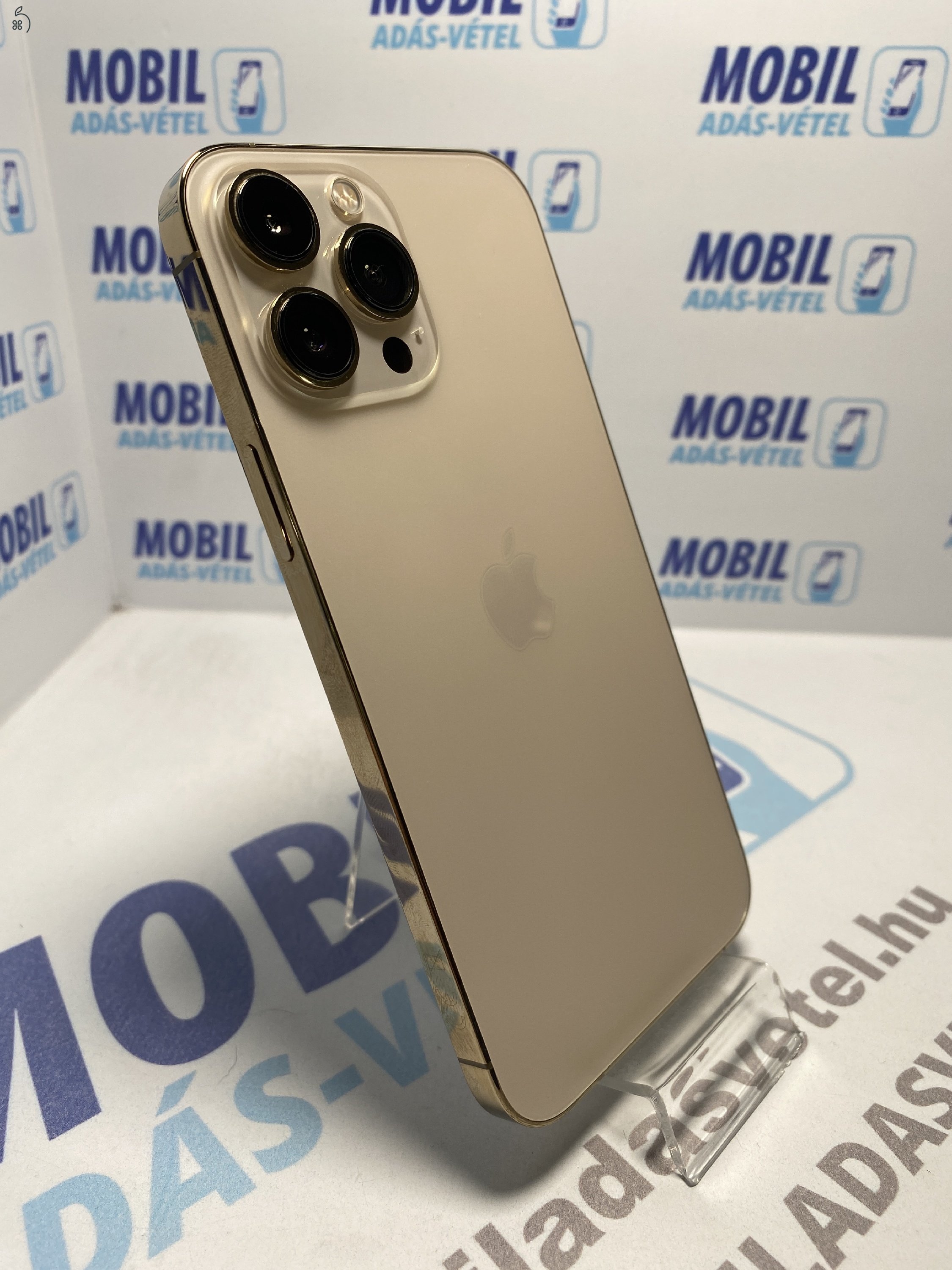 Apple iPhone 13 Pro Max 128 GB Gold - akku 100% - 12 hó garancia