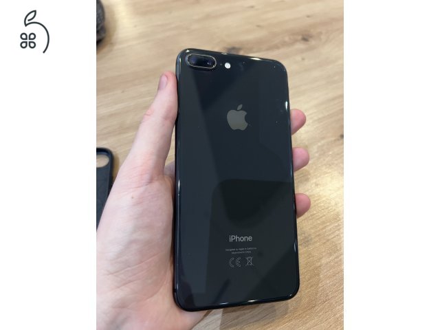 iPhone 8 Plus 256 GB Space Black, karcmentes, kártyafüggetlen, tok+fólia