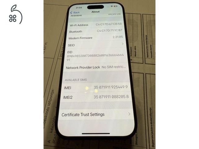 iPhone 15 Pro 256Gb (2024.10. )