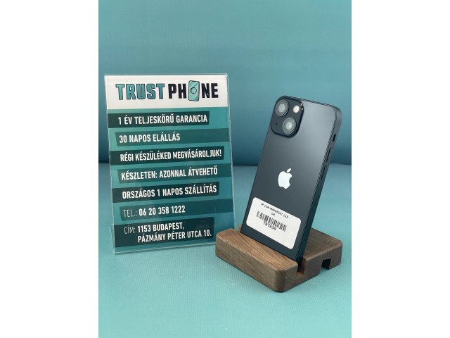 !! 1 ÉV GARANCIA !! iPhone 13 Mini Midnight 128 GB – TRT839 – 100% AKKU