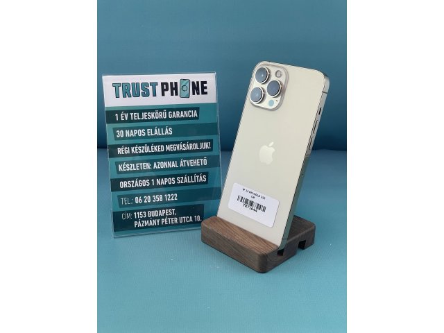 !! 1 ÉV GARANCIA !! iPhone 13 Pro Max Gold 256 GB – TRT1044 – 100% AKKU