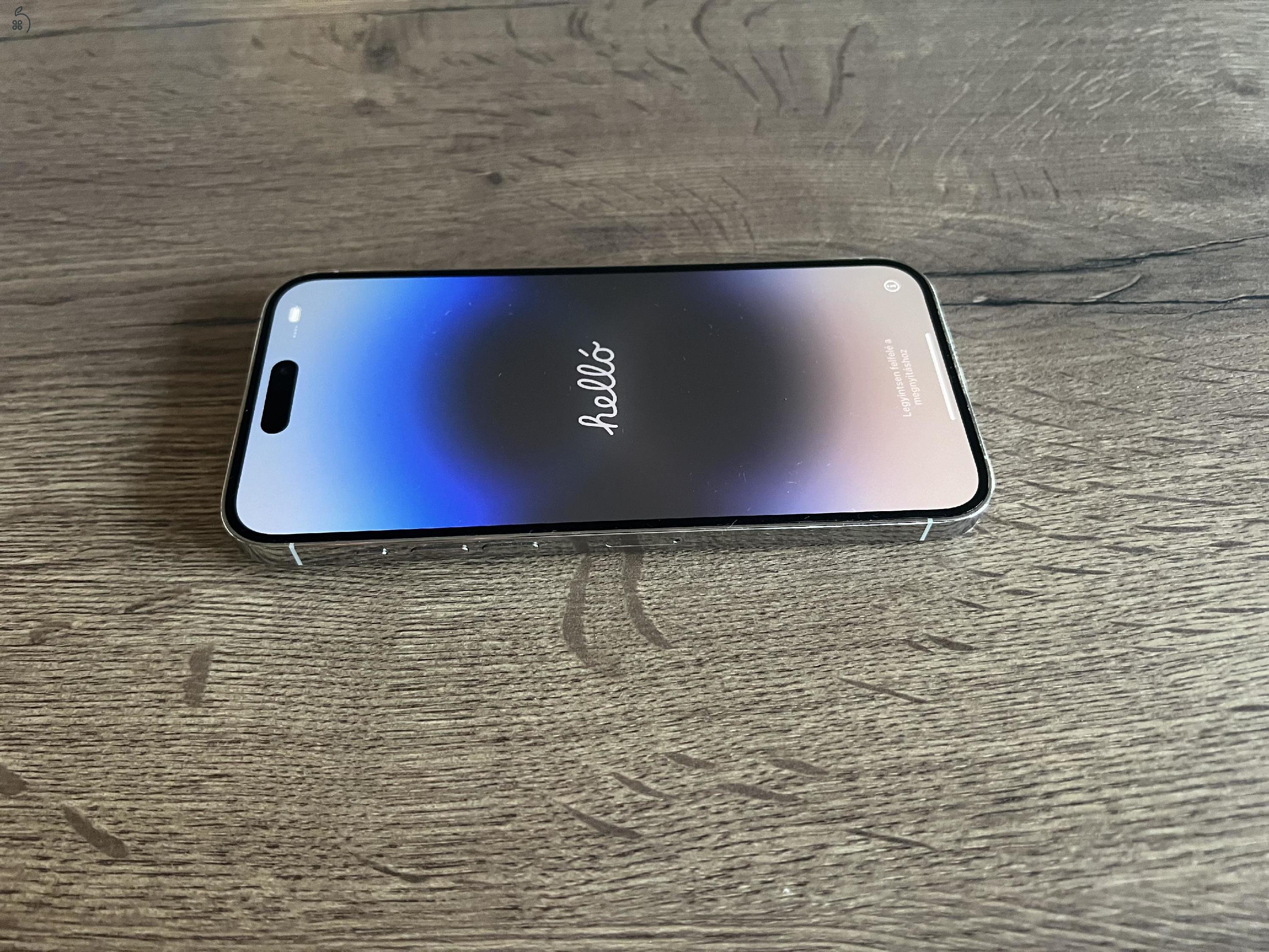 iPhone 14 Pro max 256 GB Silver - 90 százalékos Akku - gyári állapotban - 30 nap garancia