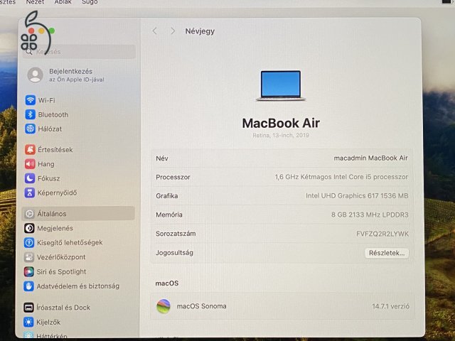 Apple MacBook Air 2019- es.