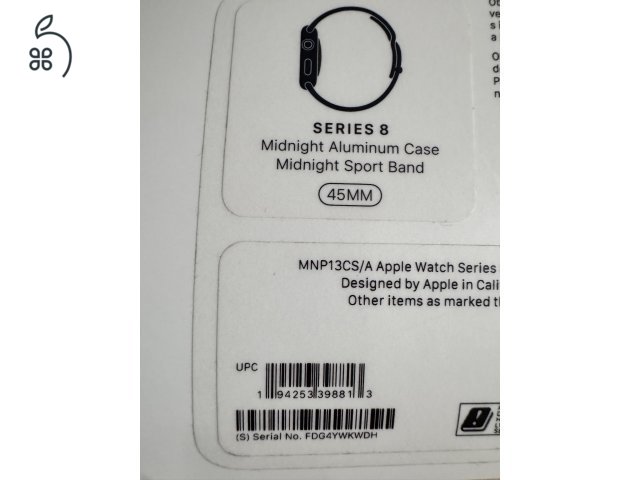 Apple Watch  Series 8 Midnight 45mm GPS alumínium