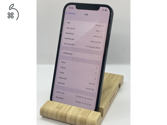 IPHONE 12 128GB, NAGYON JÓ AKKU, GARANCIA, ÜZLETBŐL