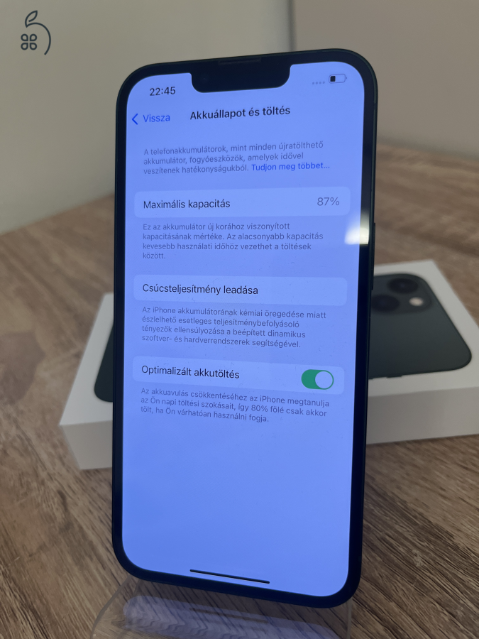 Iphone 13 128GB Zöld Nagyon Szép Állapotban, Üzletből Garanciával