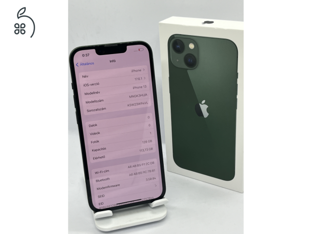 Iphone 13 128GB Zöld Nagyon Szép Állapotban, Üzletből Garanciával