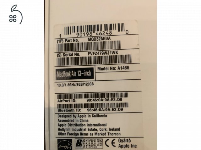 MacBook  Air 13 eladó