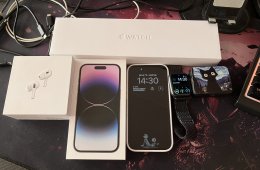 iPhone 14 Pro + Apple Watch Series 6 44mm Cellular + AirPods Pro 1st gen