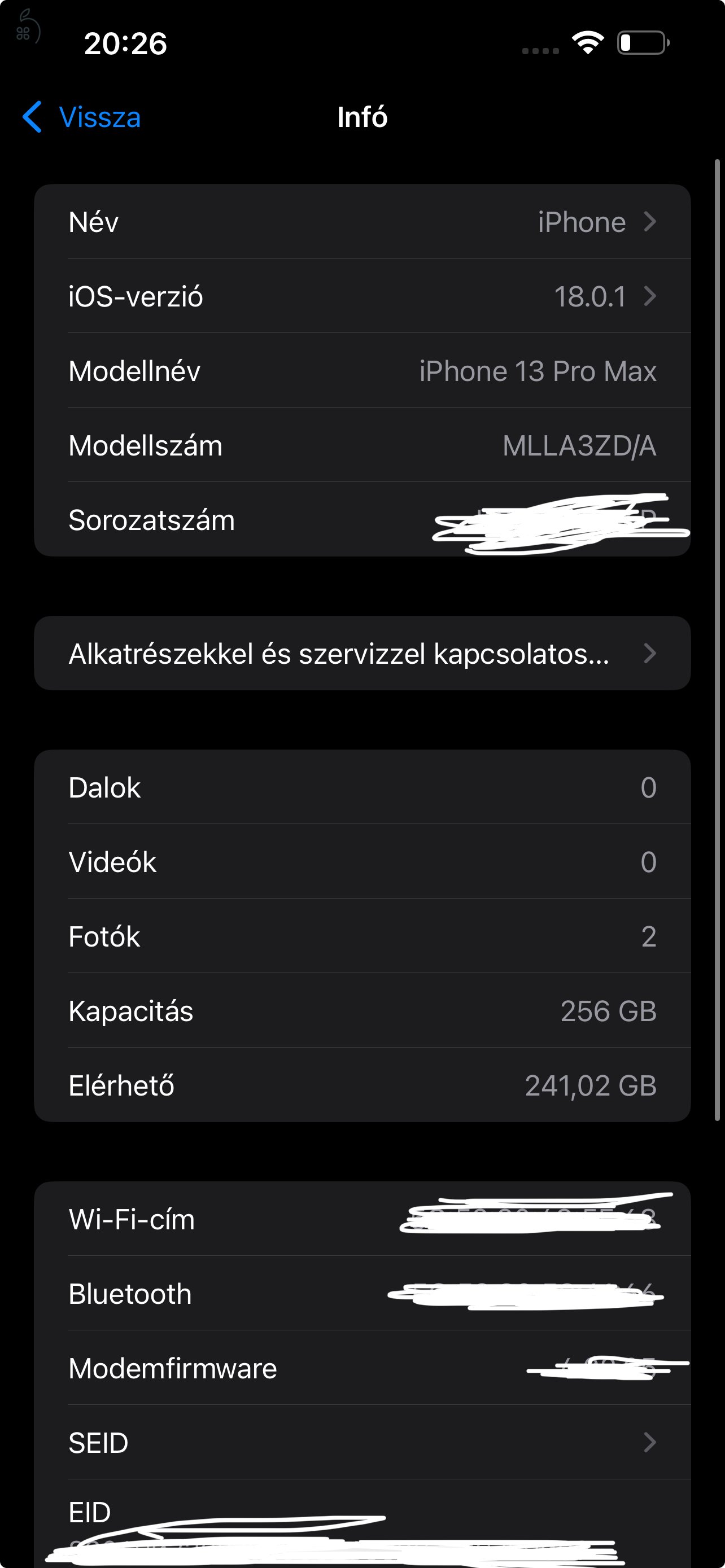 iPhone 13 Pro Max 256GB Független 100% Gyári akksi!