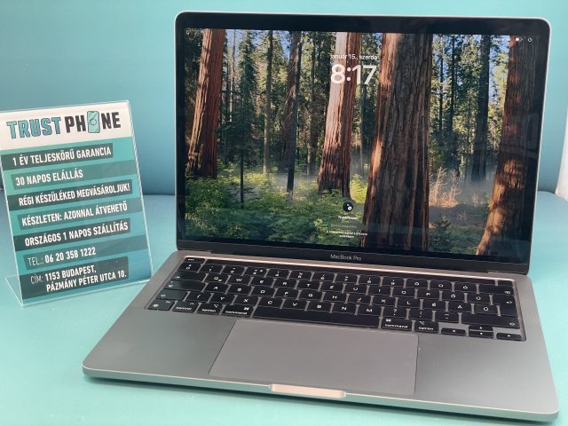 !! 1 ÉV GARANCIA !! Apple Macbook PRO HUN 256GB 2020 13″ M1 8GB – TRT1086