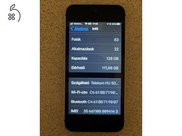 iPhone SE (1.gen.) 128 GB !, karcmentes, működése top-on mindenben