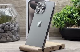 iPhone 15 Pro Max Natural Titanium 256GB 2 ÉV Garanciával Számlával Aksi 97%